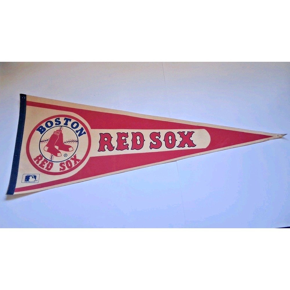 Vintage MLB Boston Red Sox 1990 Baseball Pennant Full Size 12 X 30"